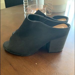 Peekaboo toe booties. Comfortable. Great